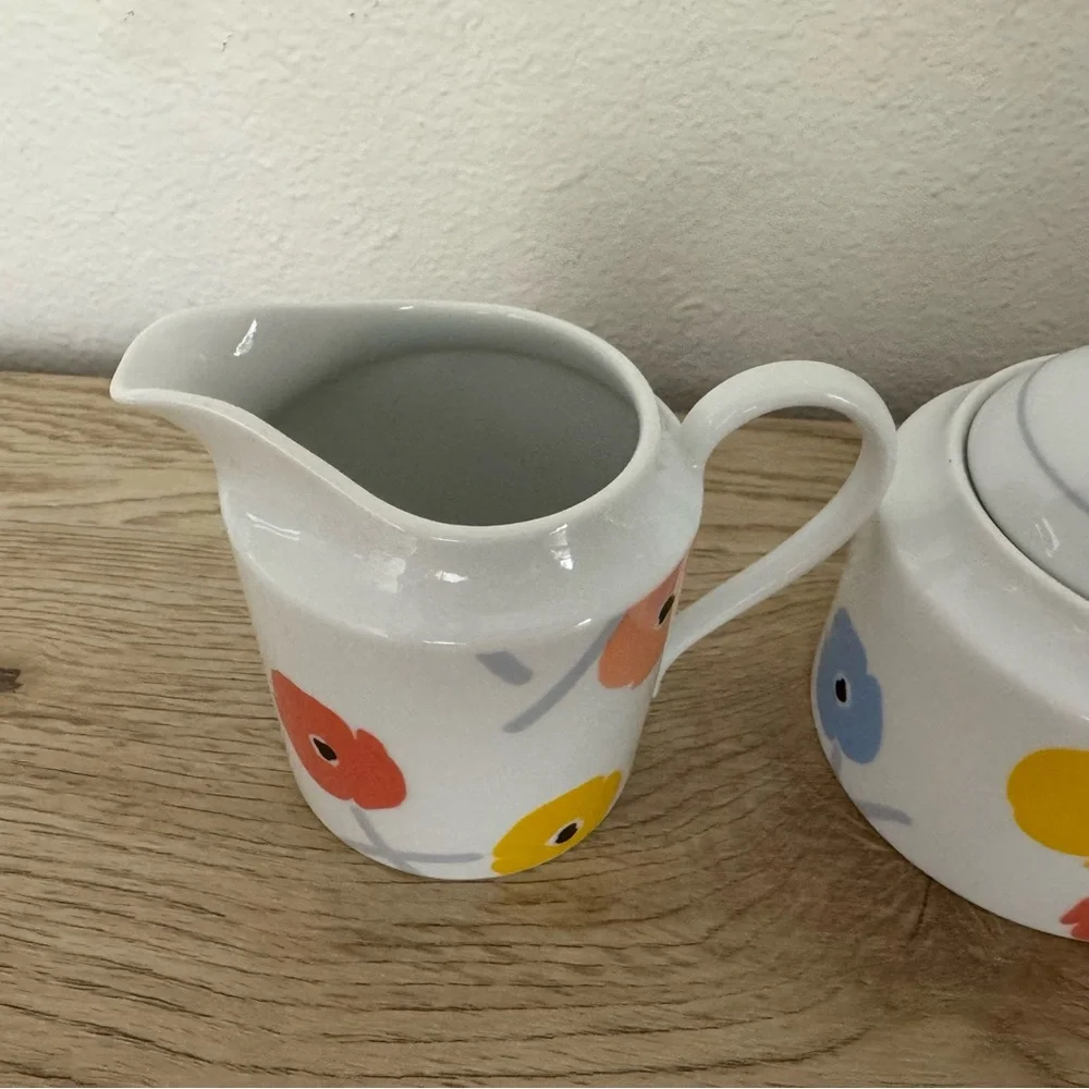 Studio Nova Poppy Promenade Cream and‎ Sugar Bowl Set with Lid Creamer Pitcher